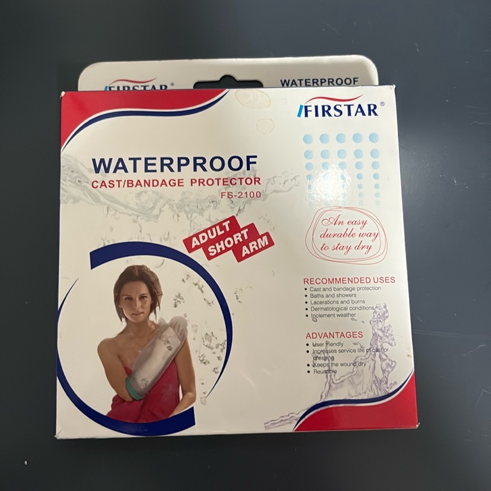 New In Box FIRSTAR Wayerproof Cast/Bandage Protector Adult Short Arm